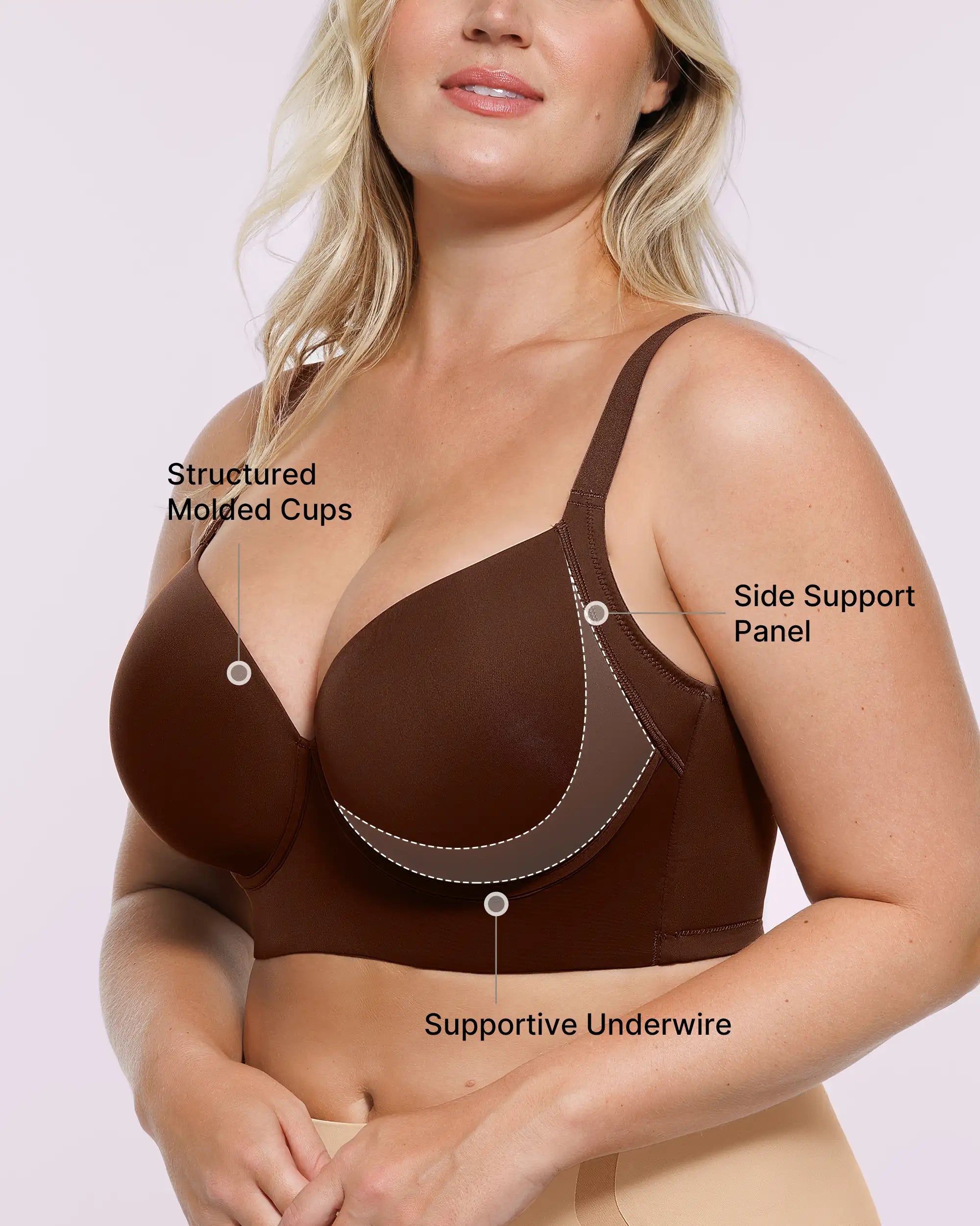 Back Smoothing Underwire Push-Up Bra