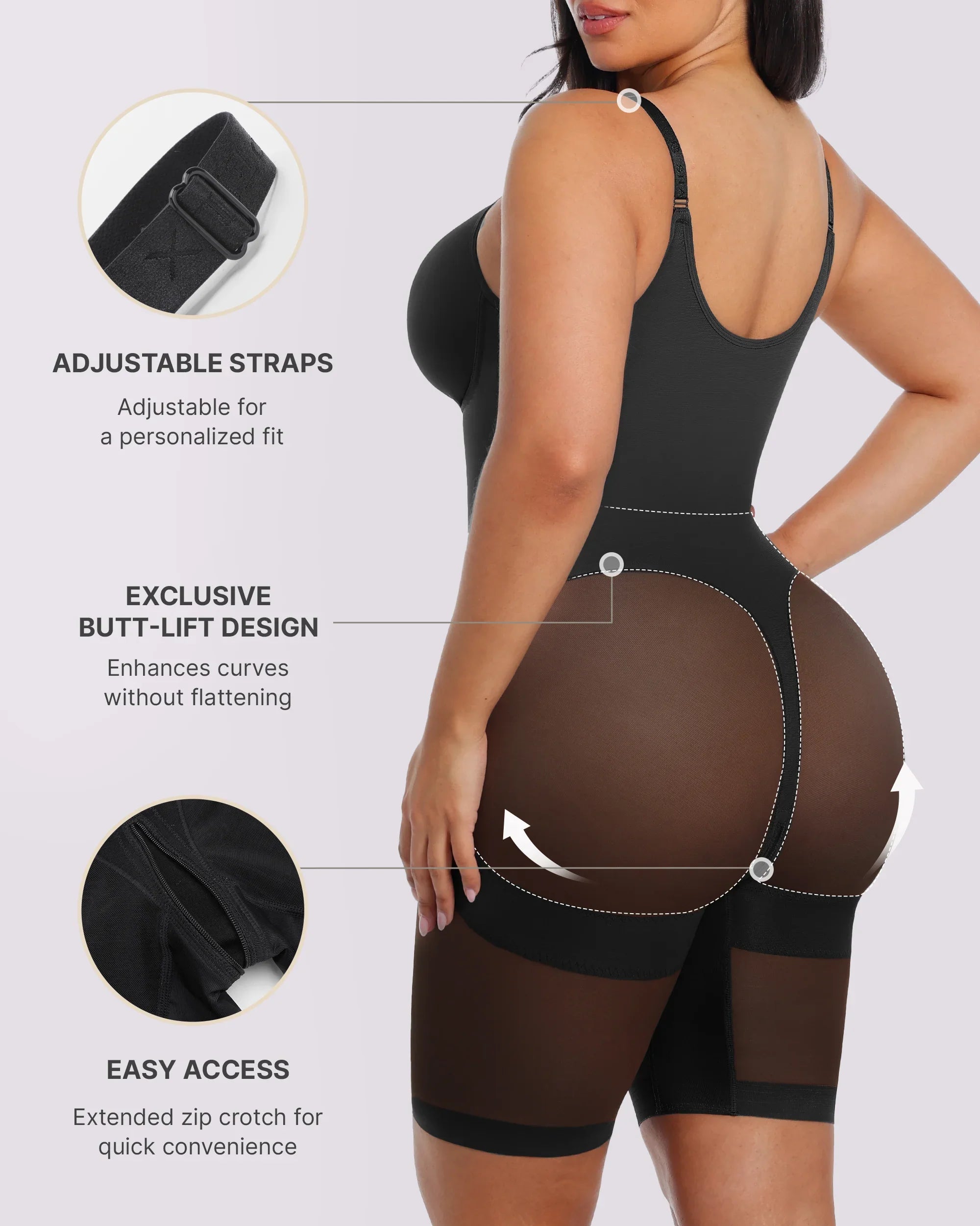 Slimming Hourglass Full Body Mid Thigh Bodysuit