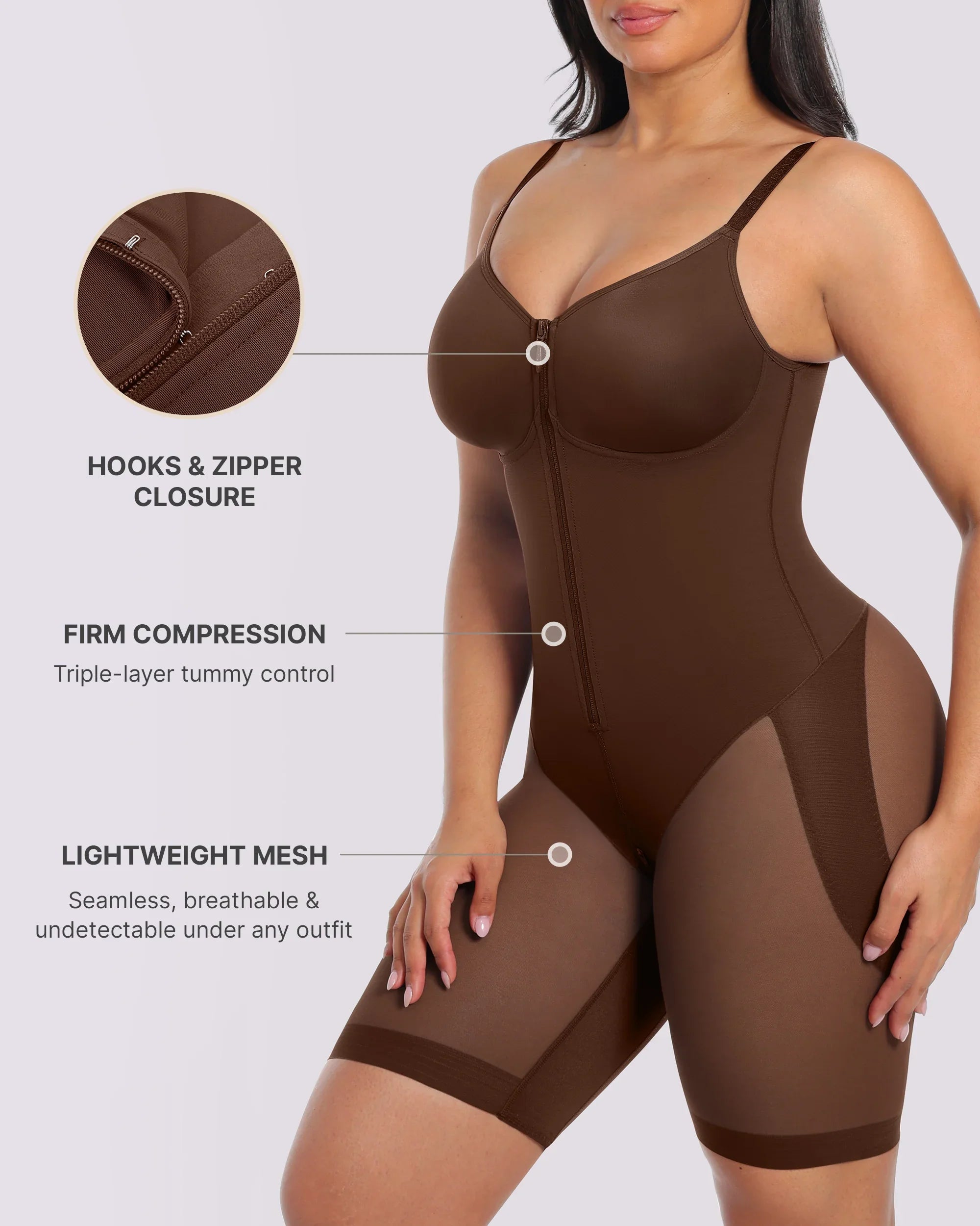 Slimming Hourglass Full Body Mid Thigh Bodysuit