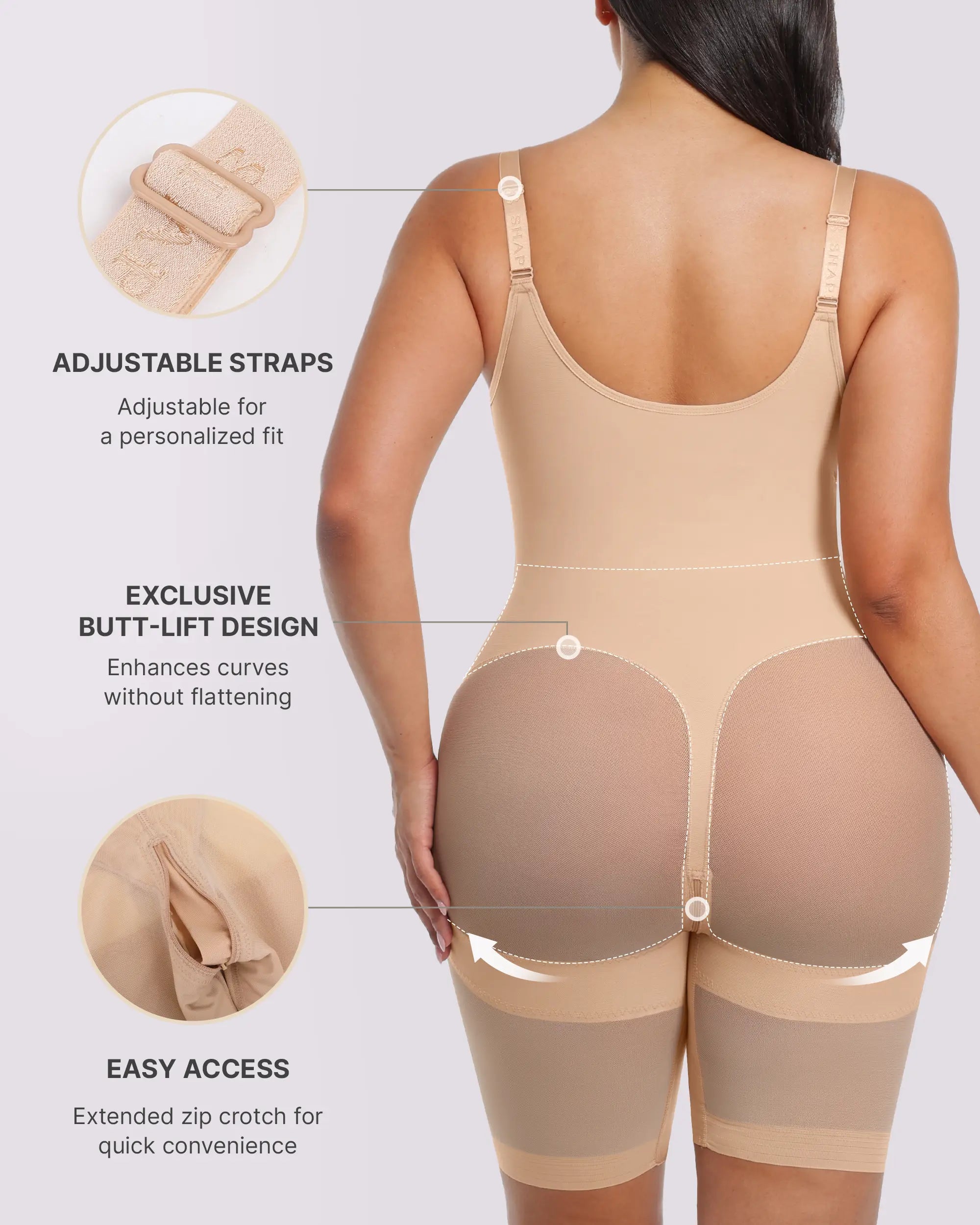 Slimming Hourglass Full Body Mid Thigh Bodysuit