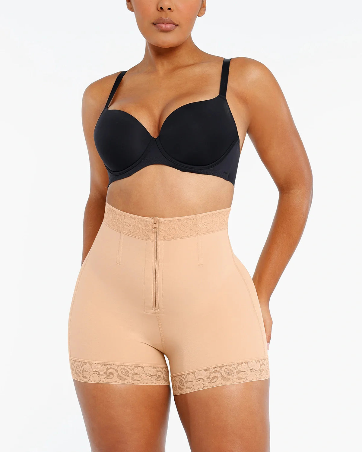 Lace Steel Boned Butt Enhancer Shaper Shorts