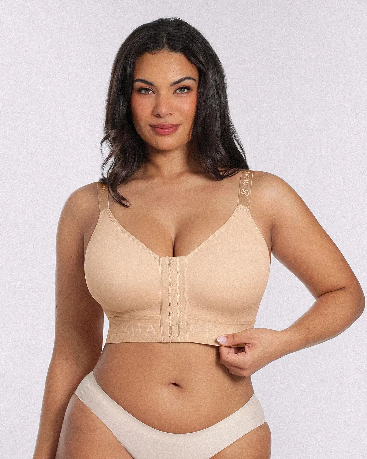 Unlined Wireless Front-Closure Bra — Comfort & Support