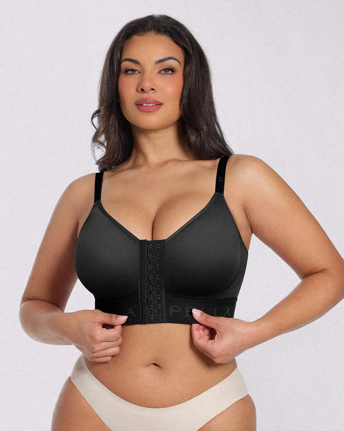 Unlined Wireless Front-Closure Bra — Comfort & Support