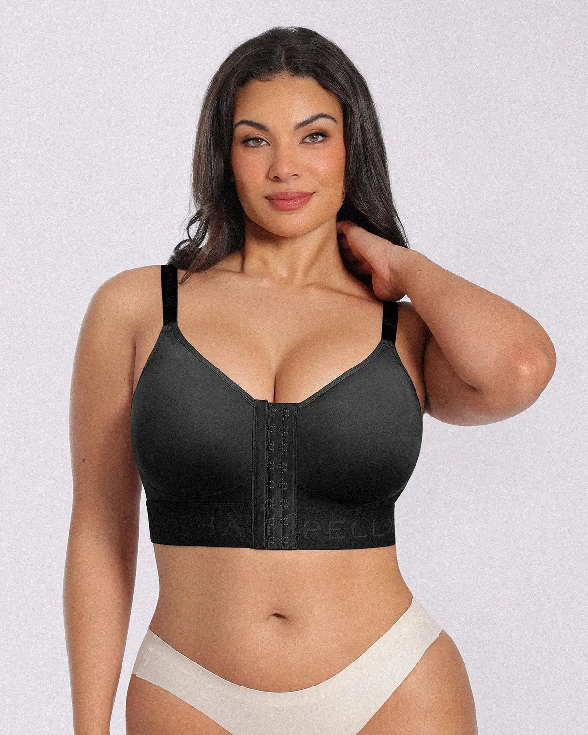 Unlined Wireless Front-Closure Bra — Comfort & Support