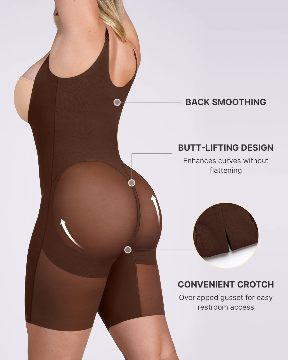 Cream Touch Open Bust Smoothing Bodysuit