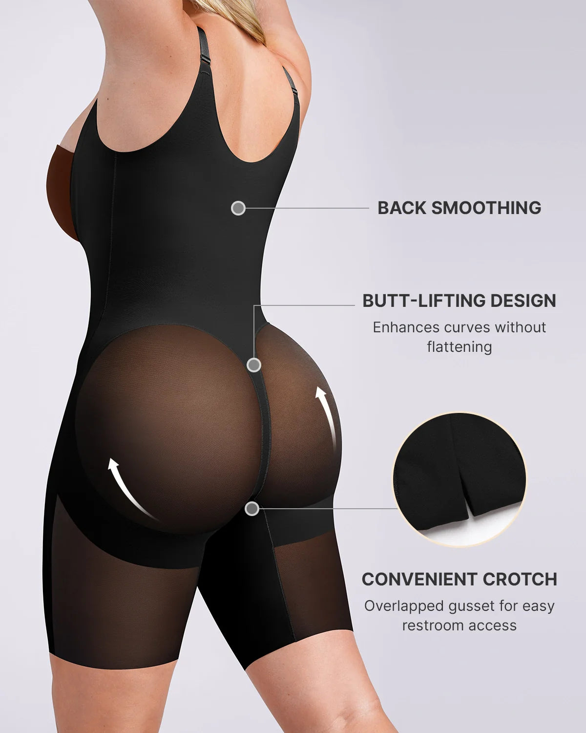 Cream Touch Open Bust Smoothing Bodysuit