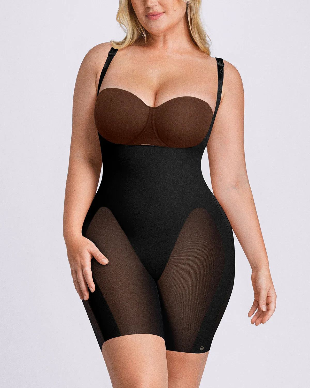Cream Touch Open Bust Smoothing Bodysuit