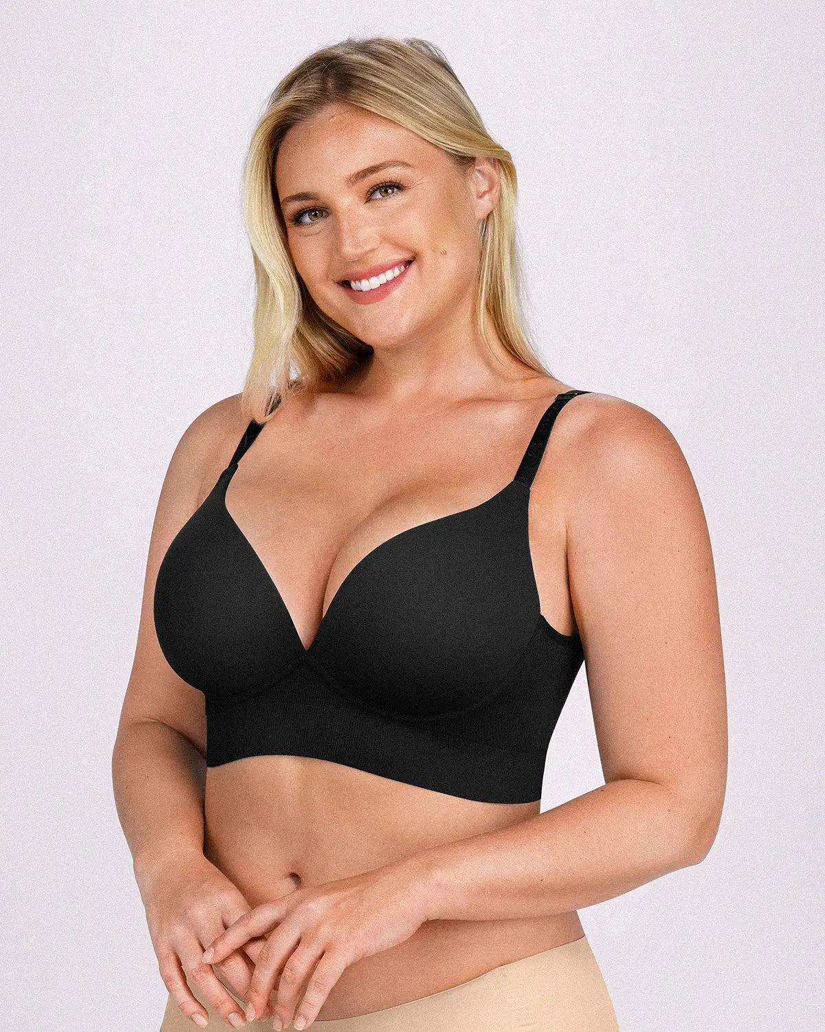 Back Smoothing Wireless Push-Up Bra