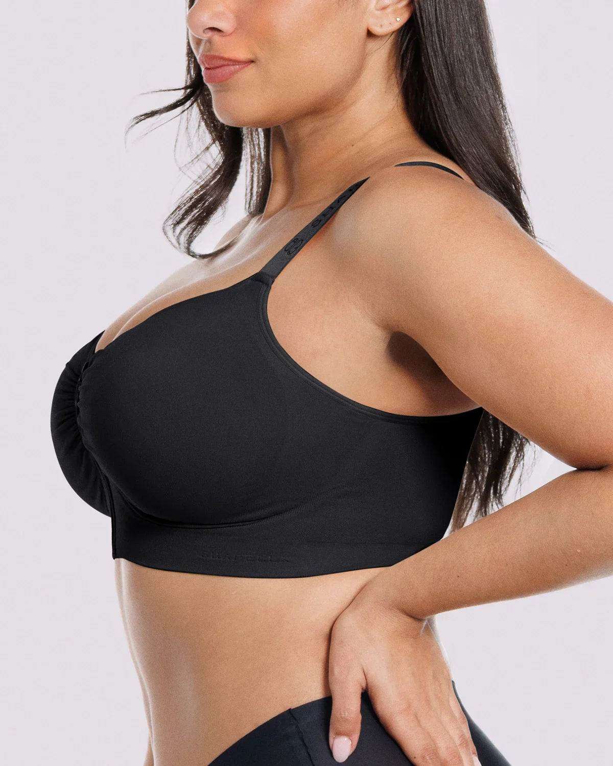 Front-Zipper Wireless Bra for Smoothing Support