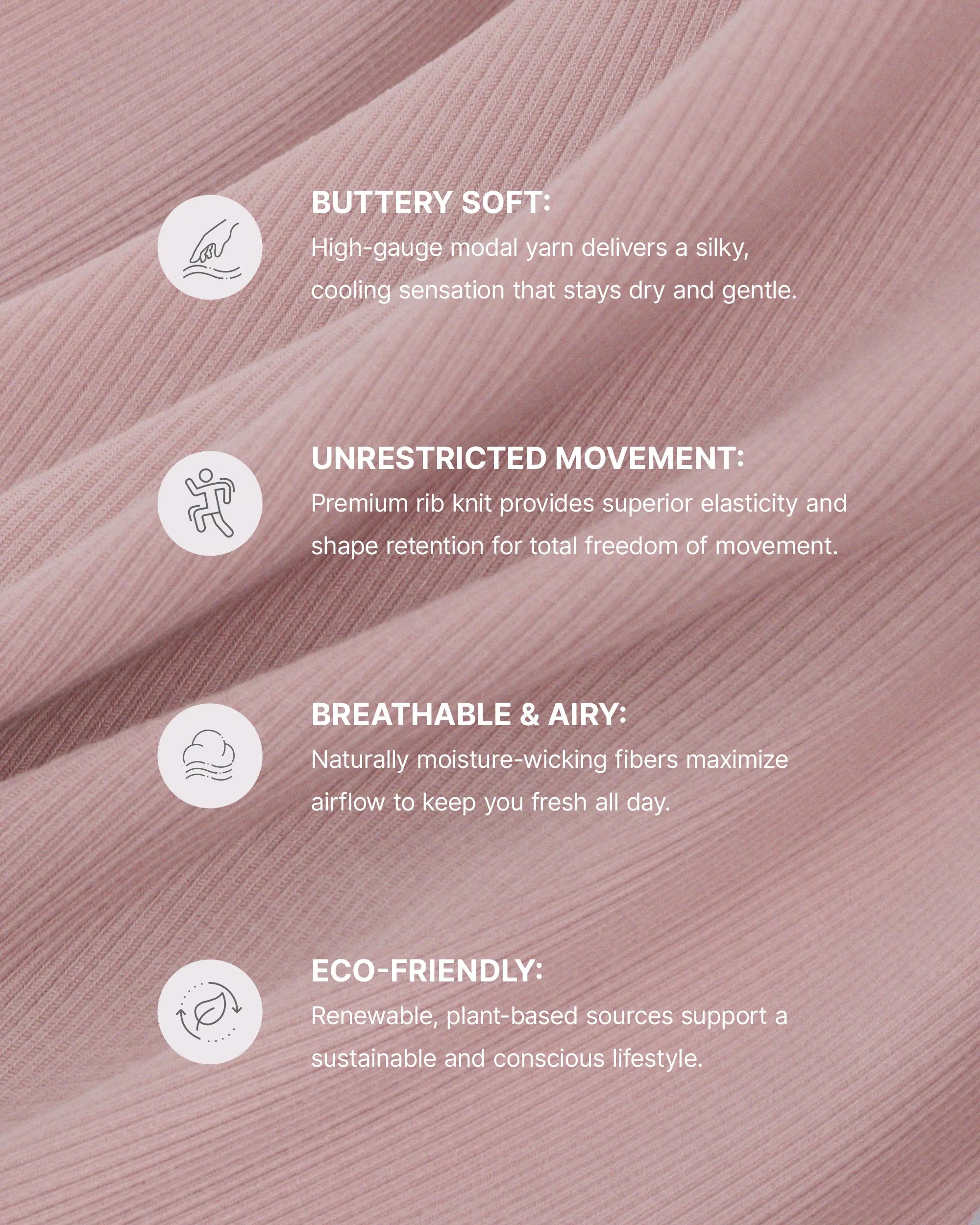 Soft Modal Rib Slimming Shorts Set