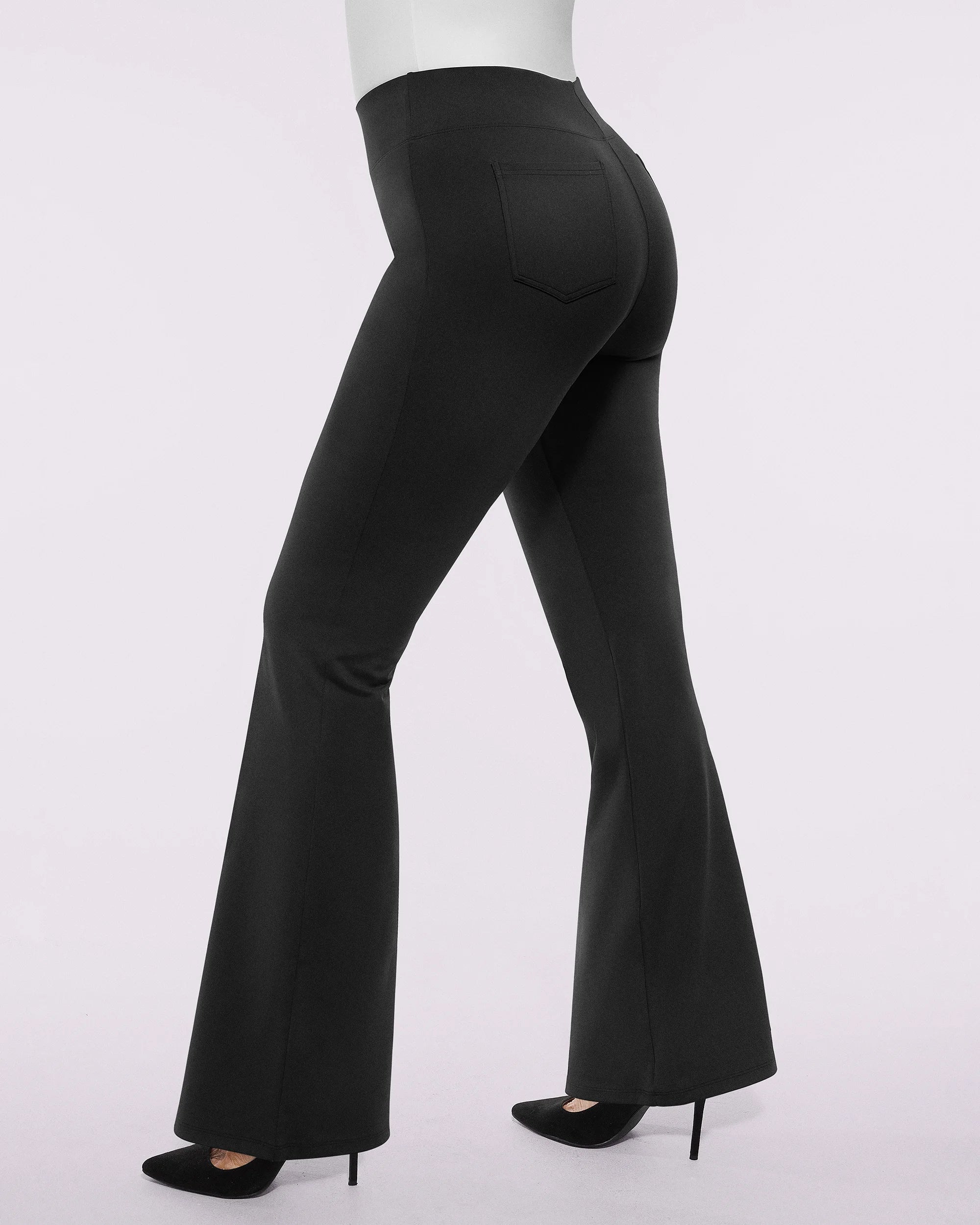 Smoothing Back Pocket Flare Work Pants