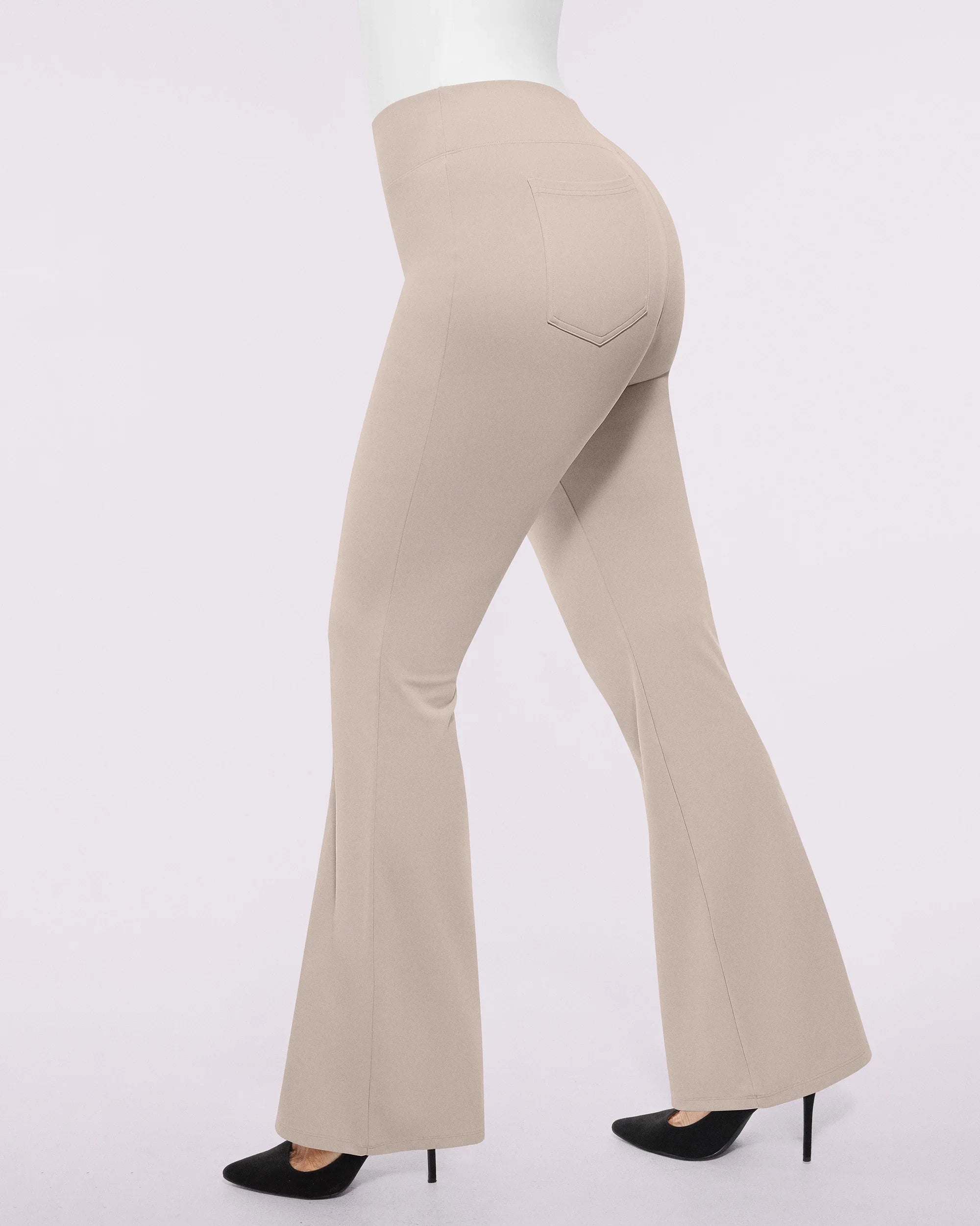 Smoothing Back Pocket Flare Work Pants