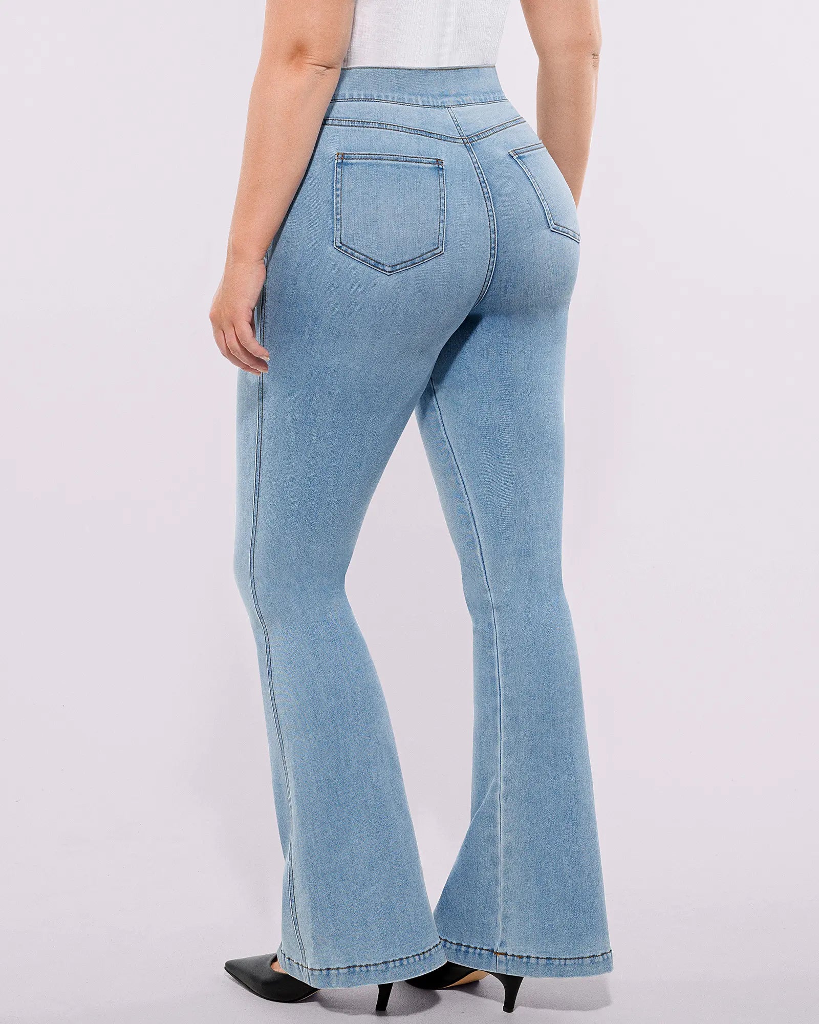 Butt Lift Padded Shorts with Flare Legs