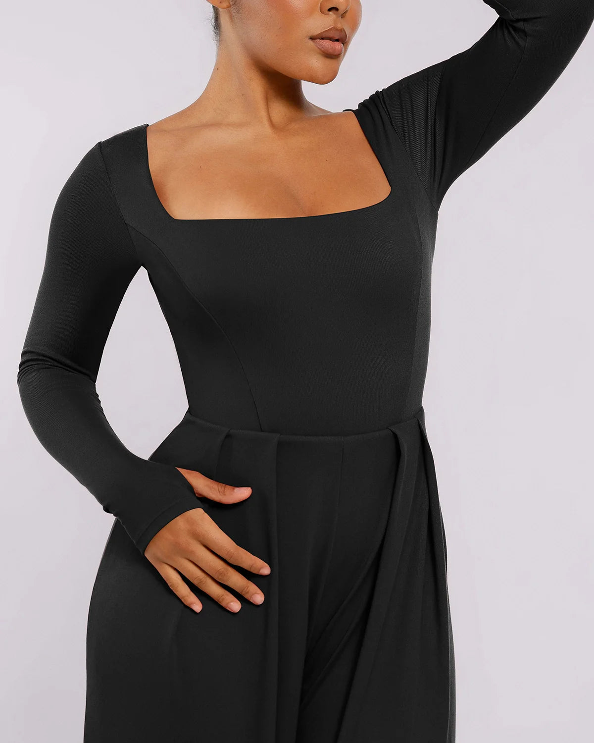 Sculpting Square Neckline Shaping Jumpsuit