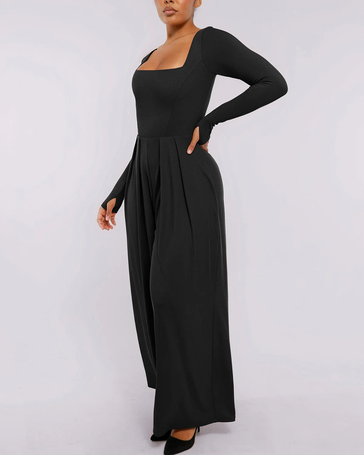 Sculpting Square Neckline Shaping Jumpsuit