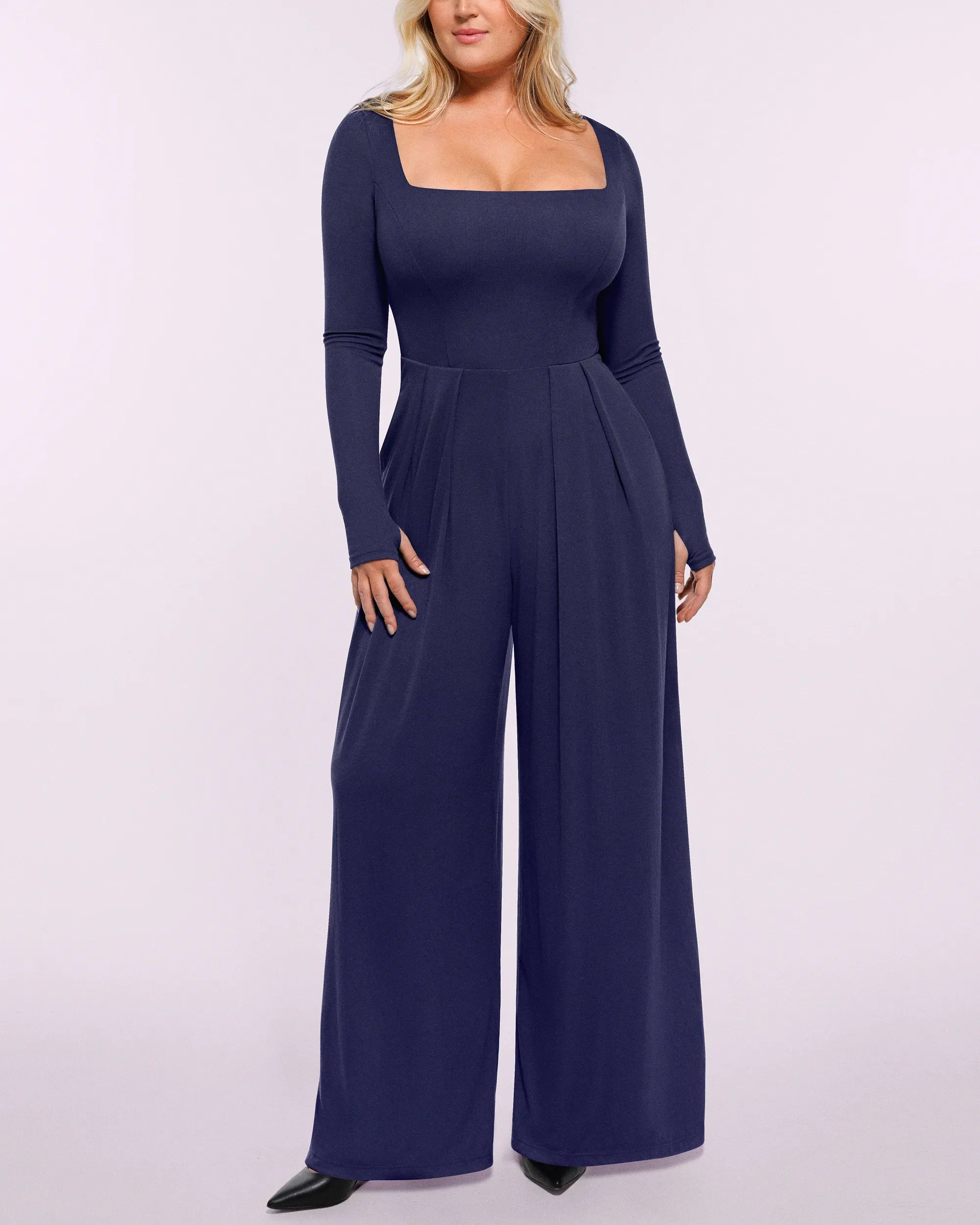 Sculpting Square Neckline Shaping Jumpsuit