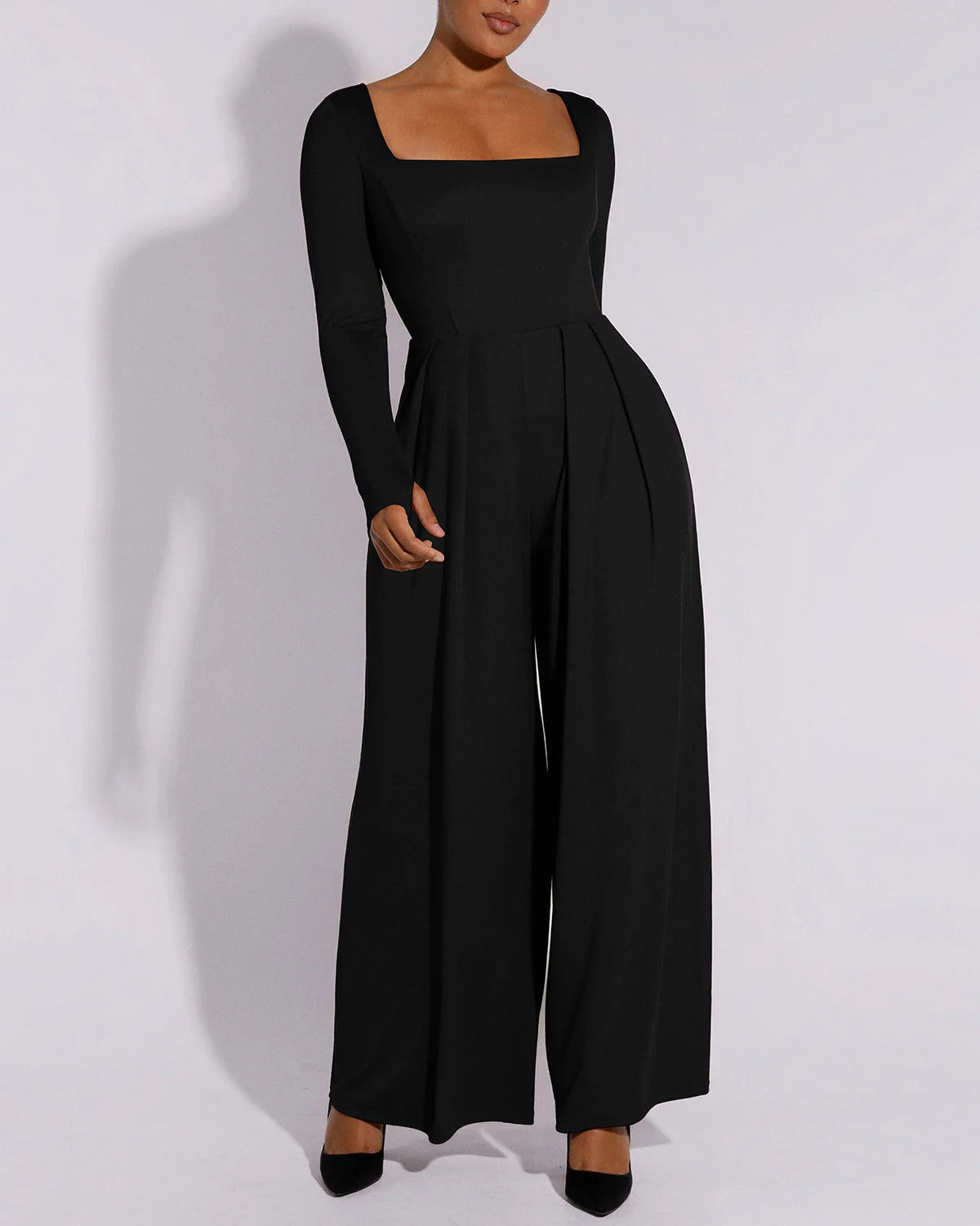 Sculpting Square Neckline Shaping Jumpsuit