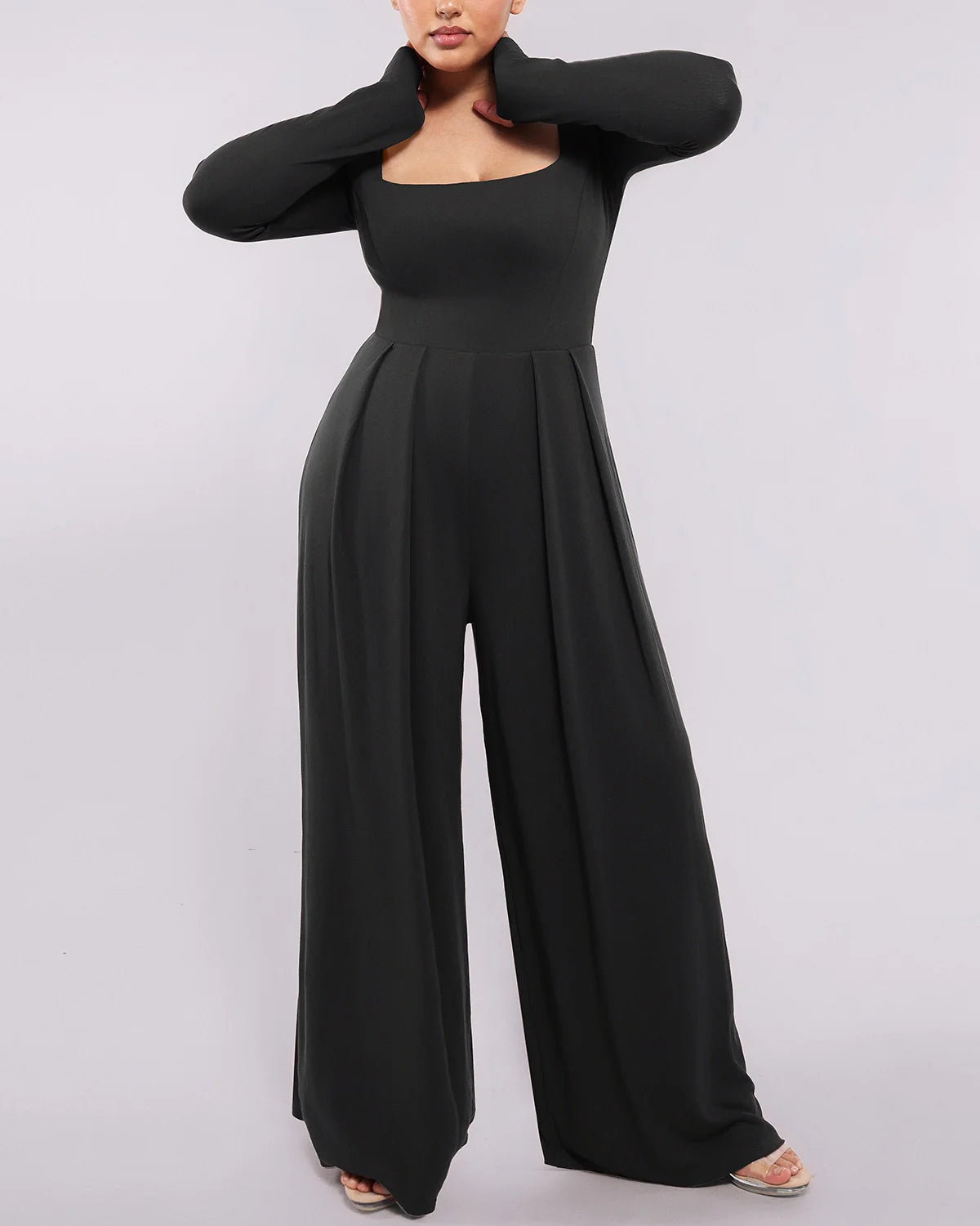 Sculpting Square Neckline Shaping Jumpsuit