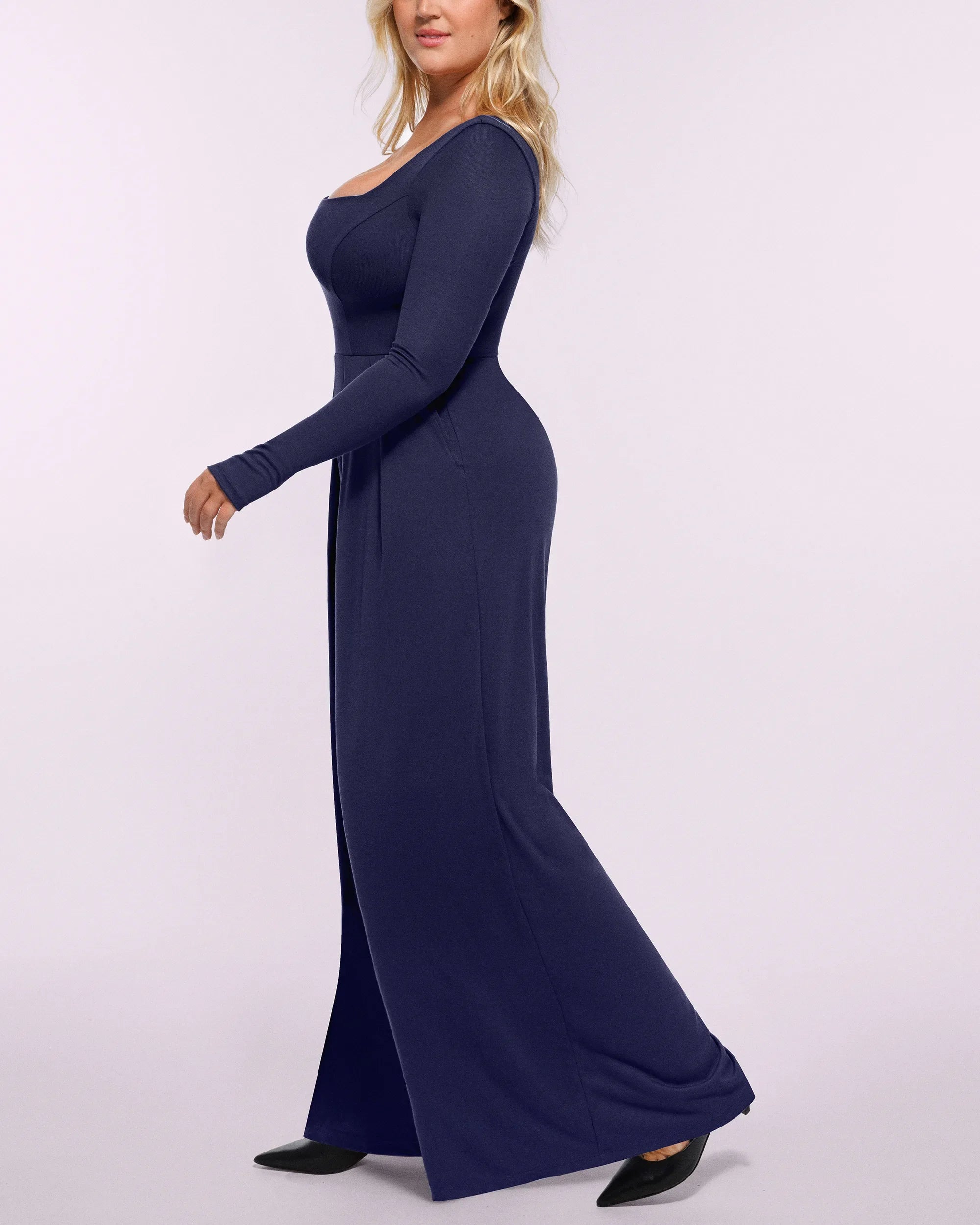 Sculpting Square Neckline Shaping Jumpsuit