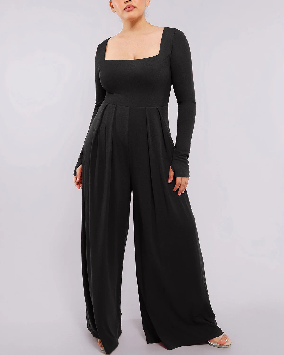 Sculpting Square Neckline Shaping Jumpsuit