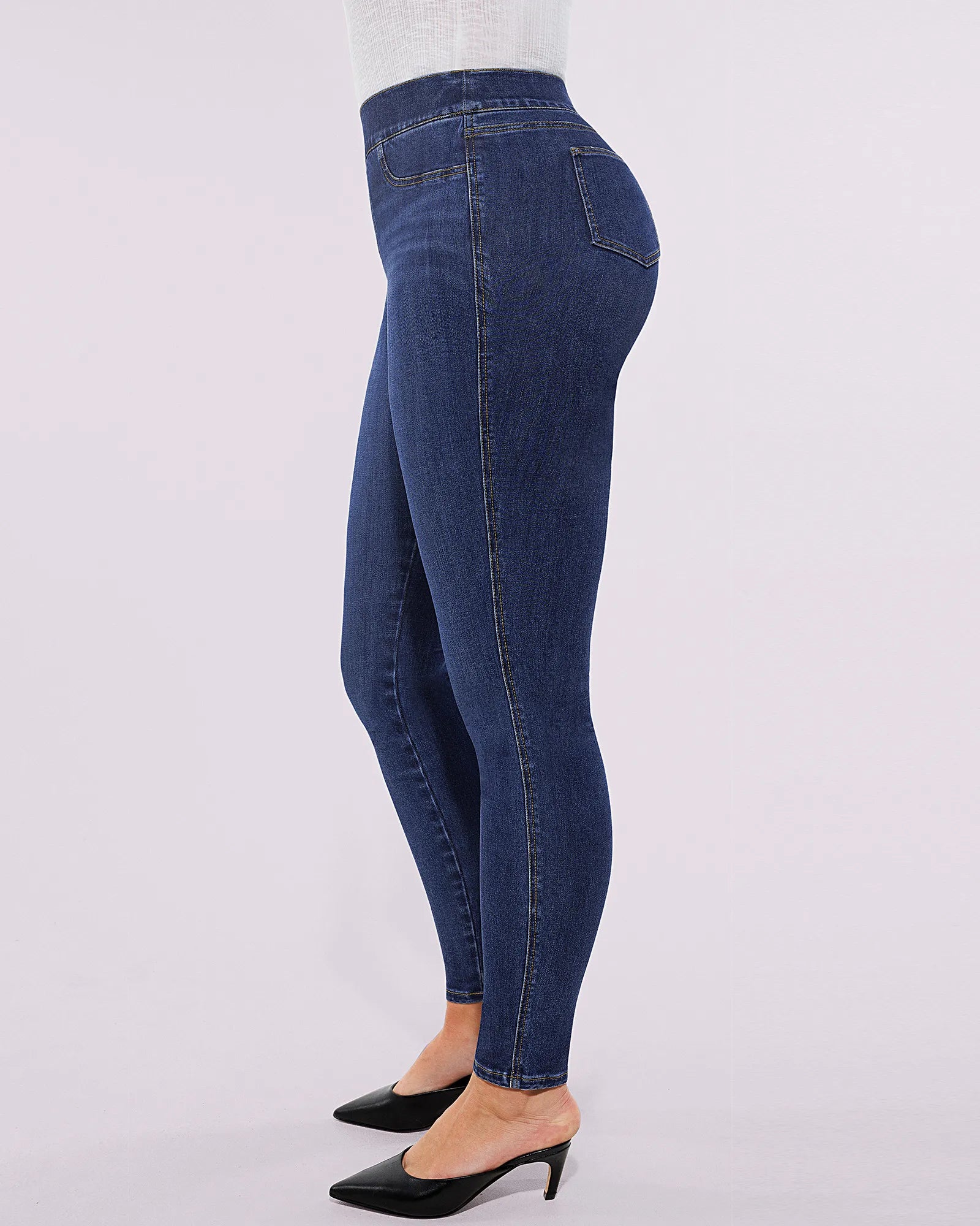 High-Waist Padded Hip Slimming Skinny Jeans