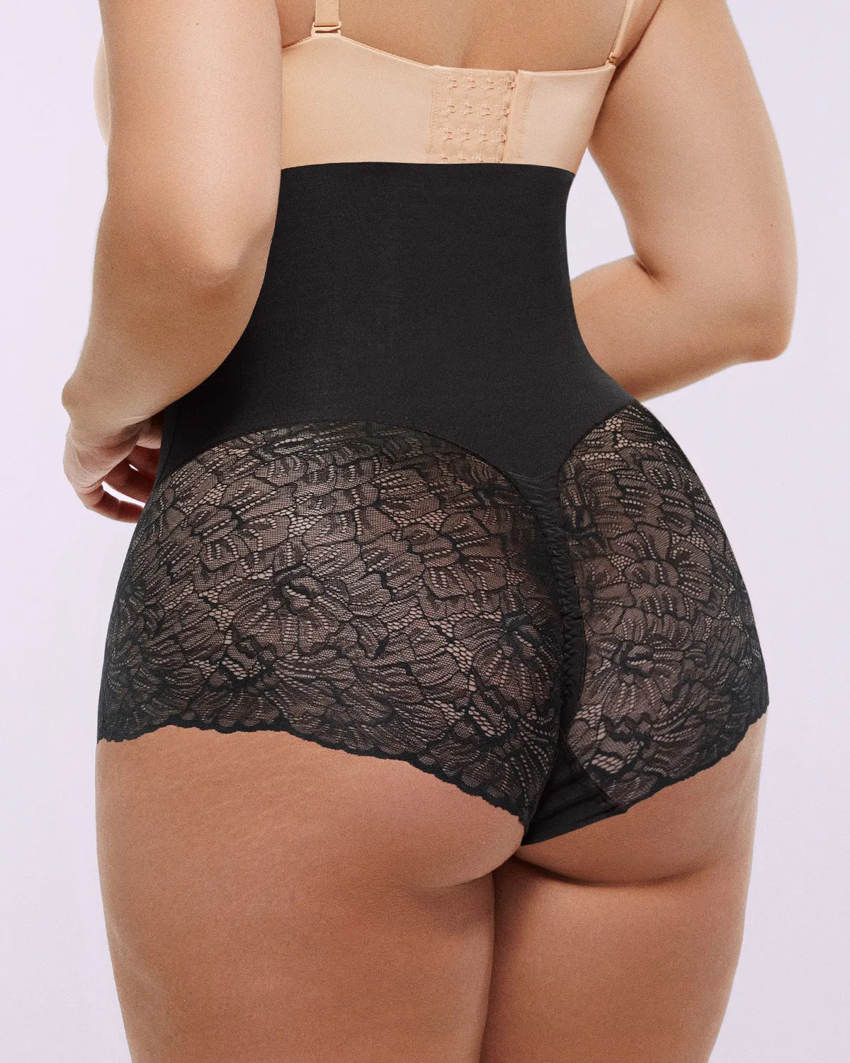 Sheer Lace High-Waisted Smoothing Brief