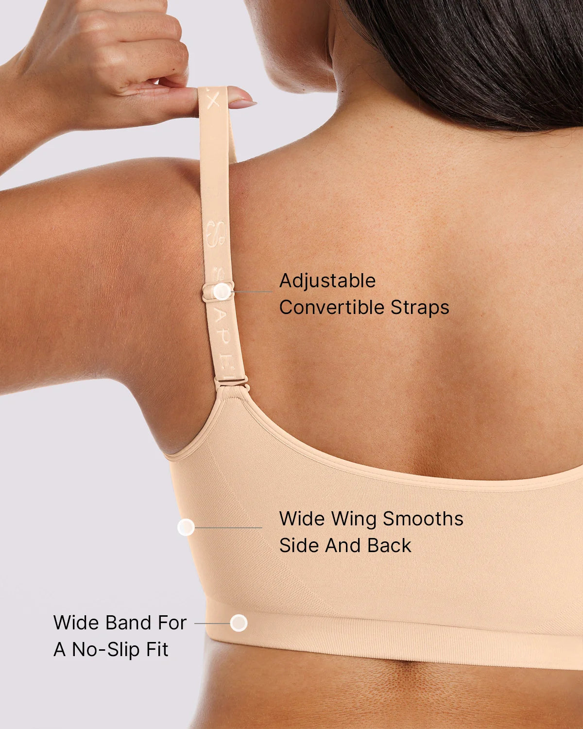 Front-Zipper Wireless Bra for Smoothing Support