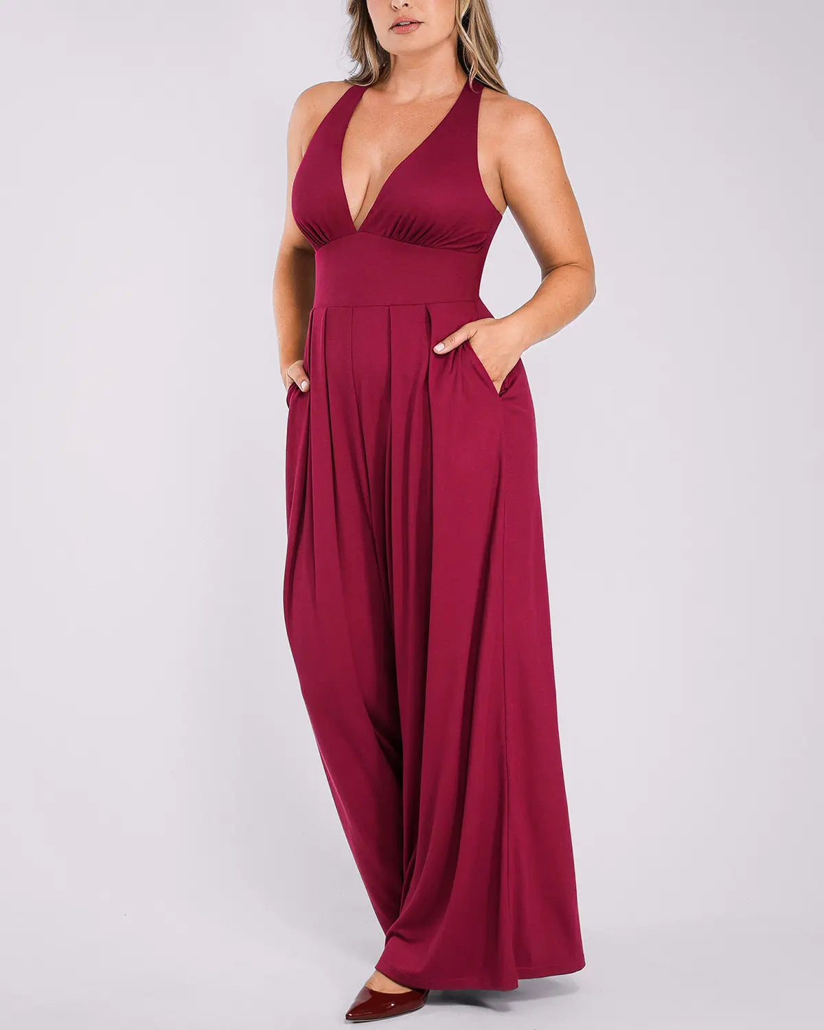 Deep Plunge Shaping Bodysuit with Tummy Control