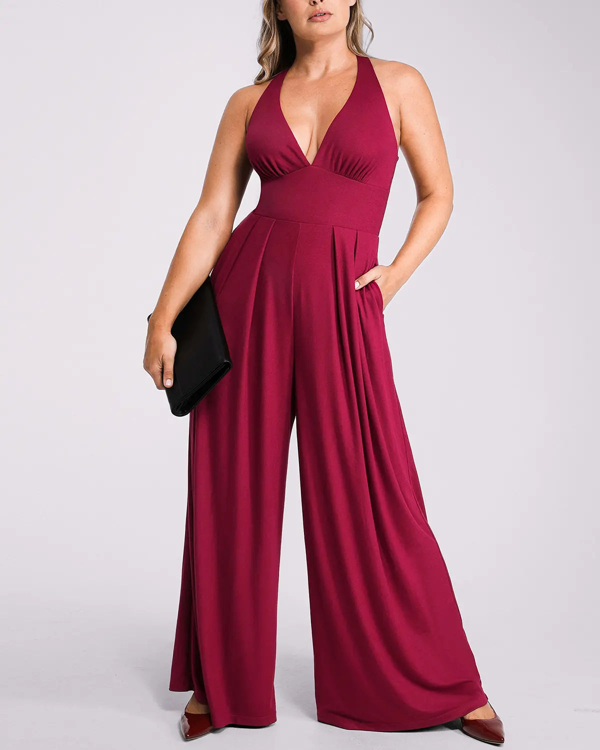 Deep Plunge Shaping Bodysuit with Tummy Control