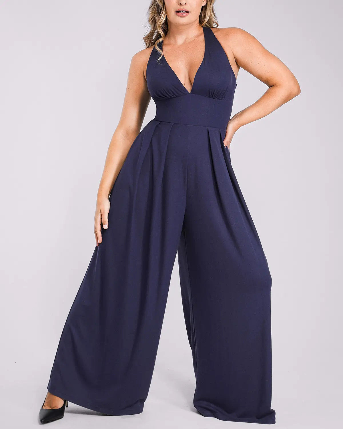 Deep Plunge Shaping Bodysuit with Tummy Control