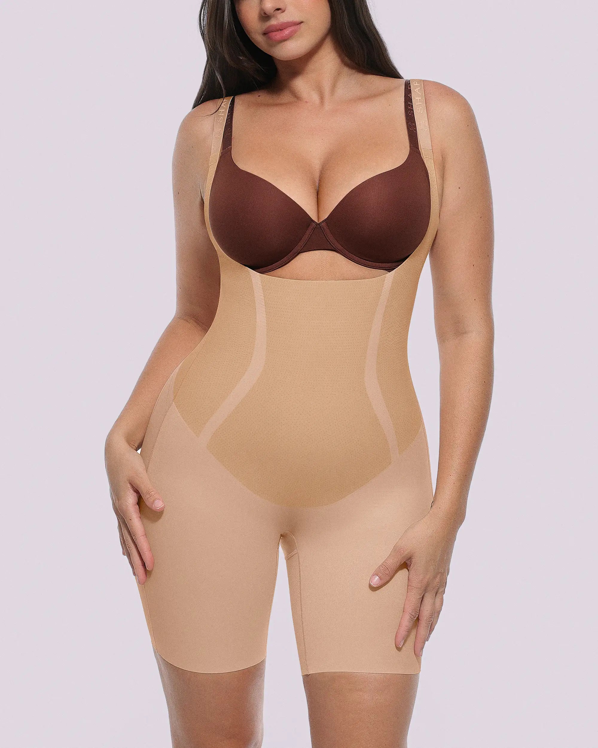 Sculpting Open Bust Full Bodysuit