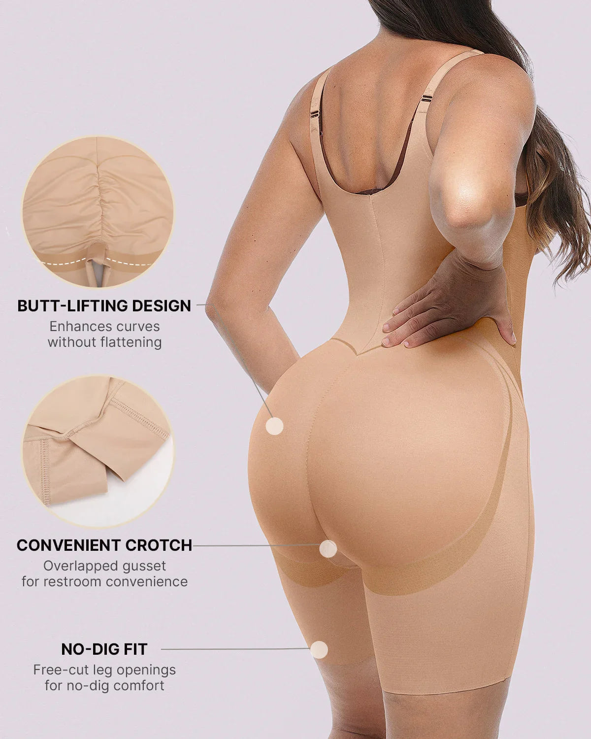 Sculpting Open Bust Full Bodysuit