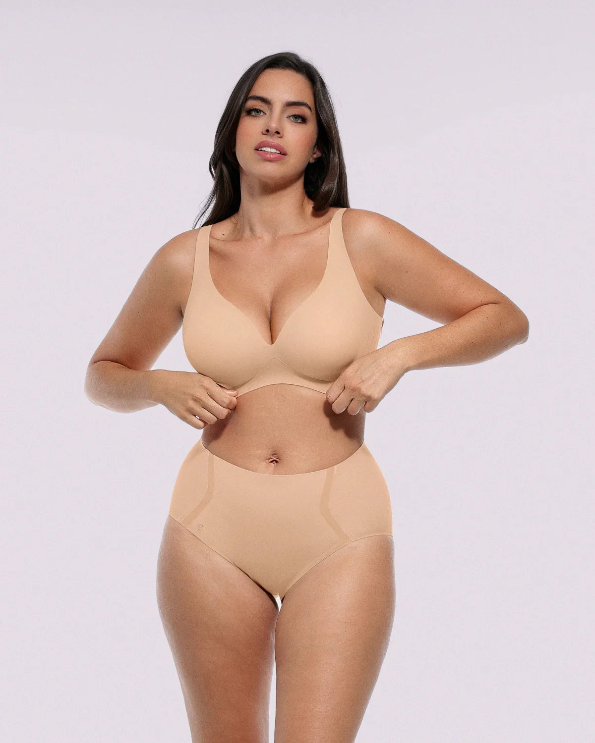 Wireless V-Neck Bra and Brief Set