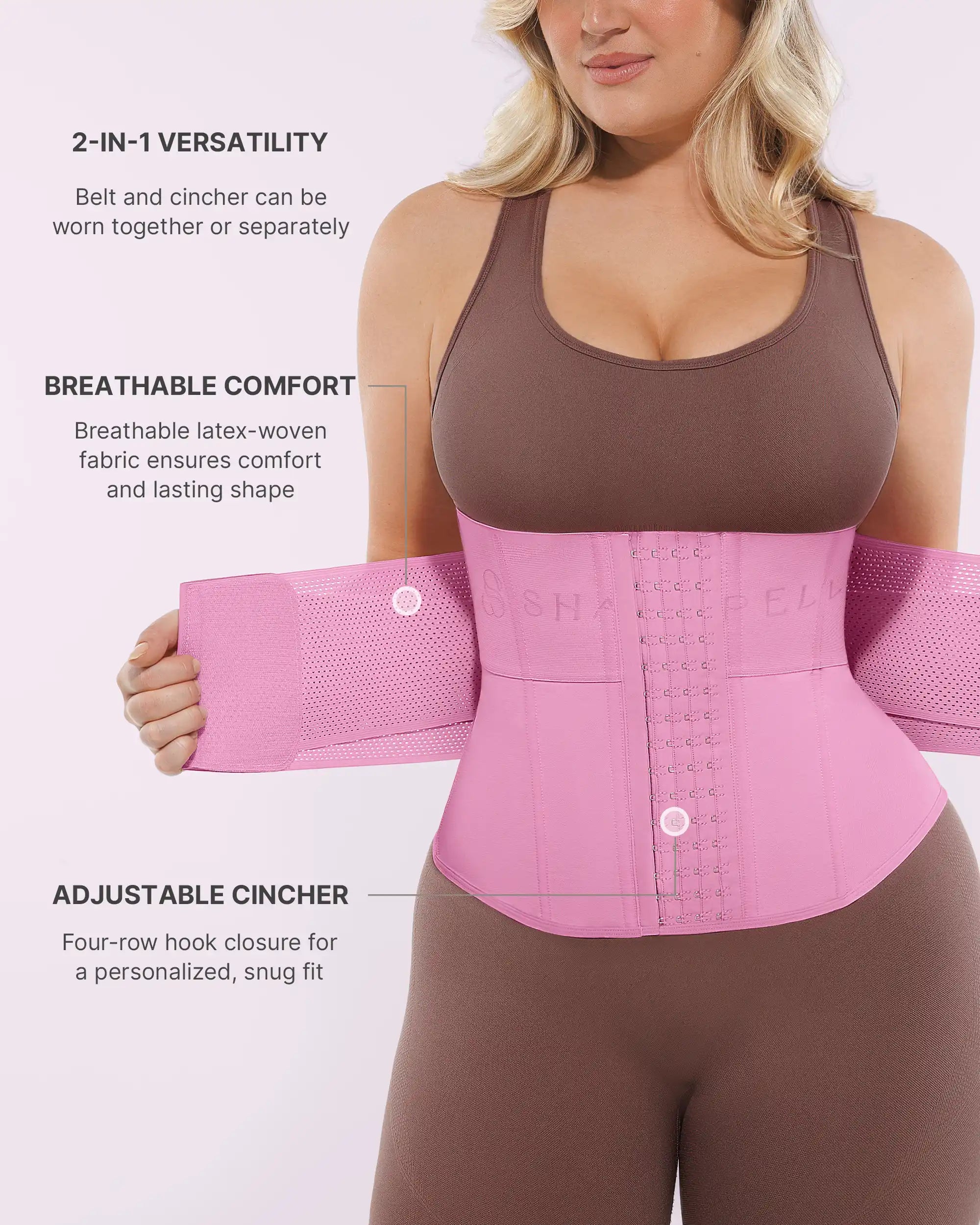 Convertible Tummy Control Latex Waist Trainer