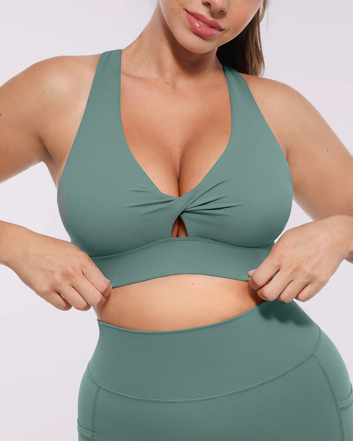Cutout Medium Impact Sculpting Sports Bra