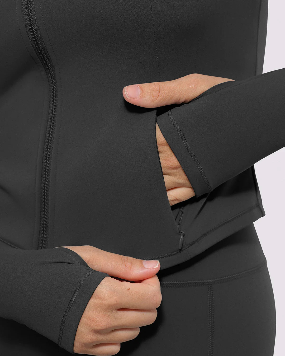 Slim-Fit Sculpting Zip Jacket