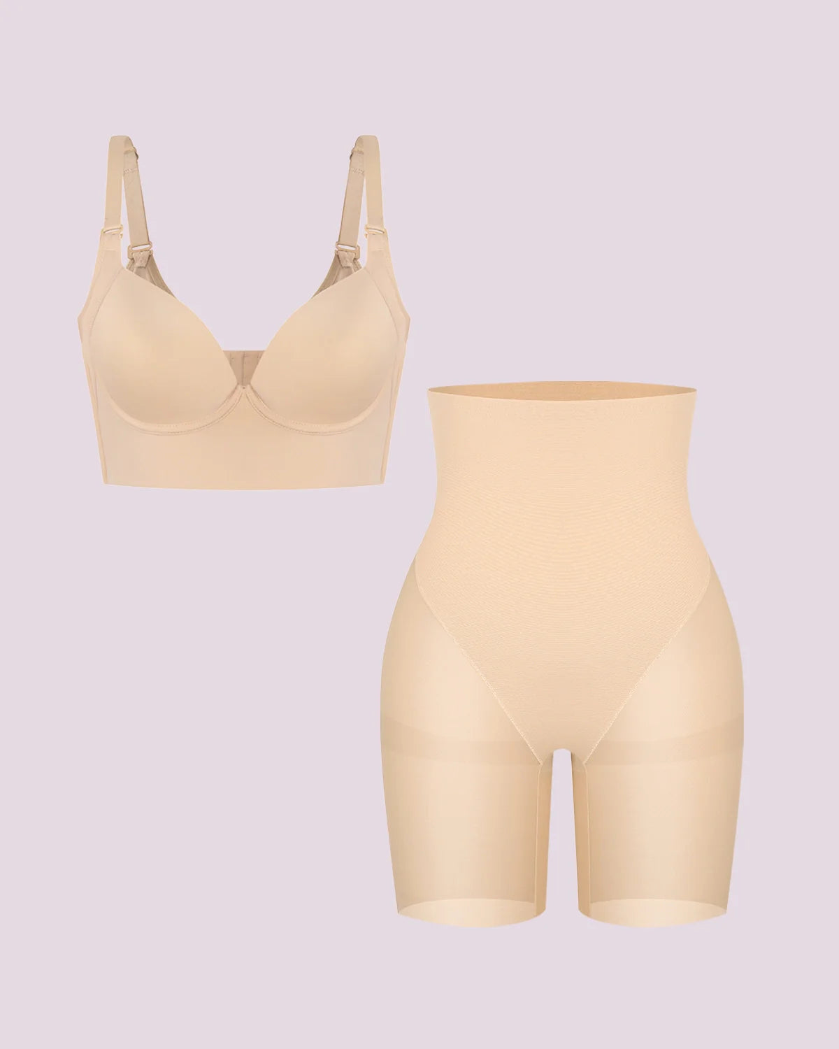Push-Up Bra and Smoothing Shorts Set