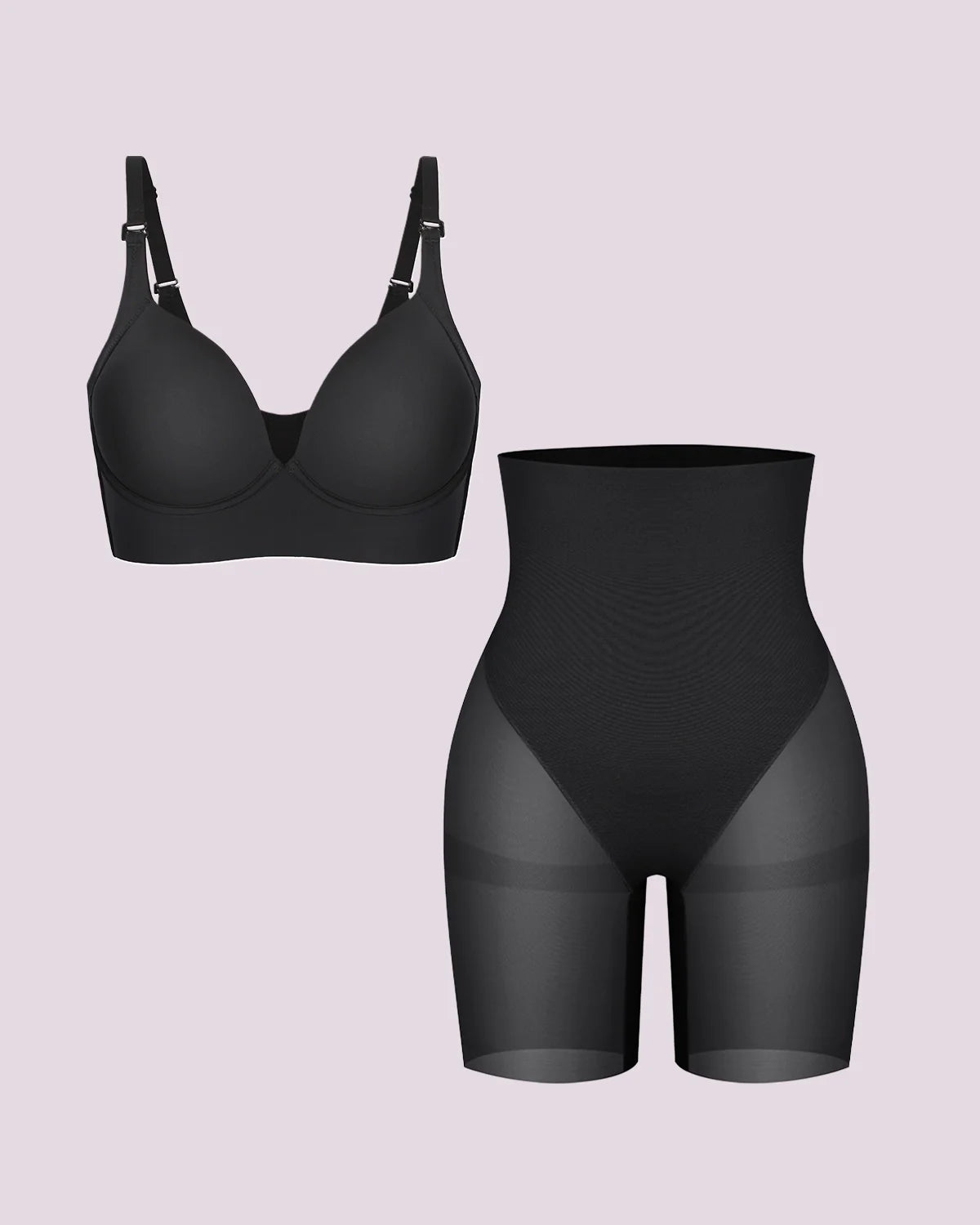 Push-Up Bra and Smoothing Shorts Set