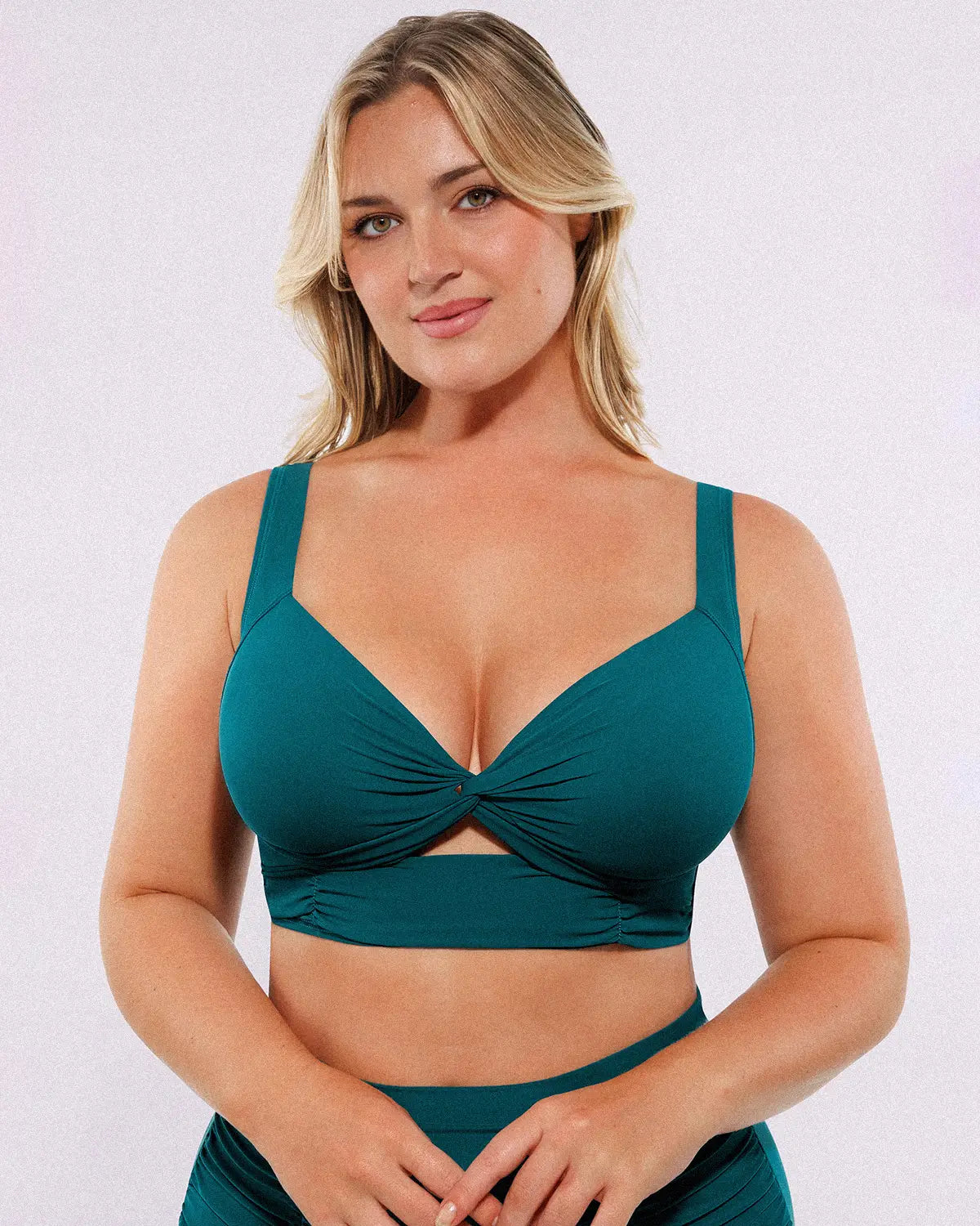 Twist-Front High-Waisted Bikini Set