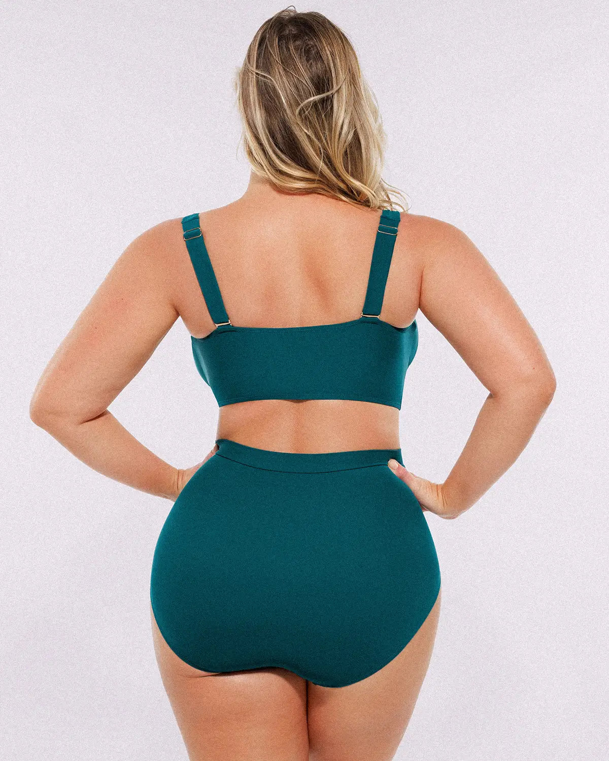 Twist-Front High-Waisted Bikini Set