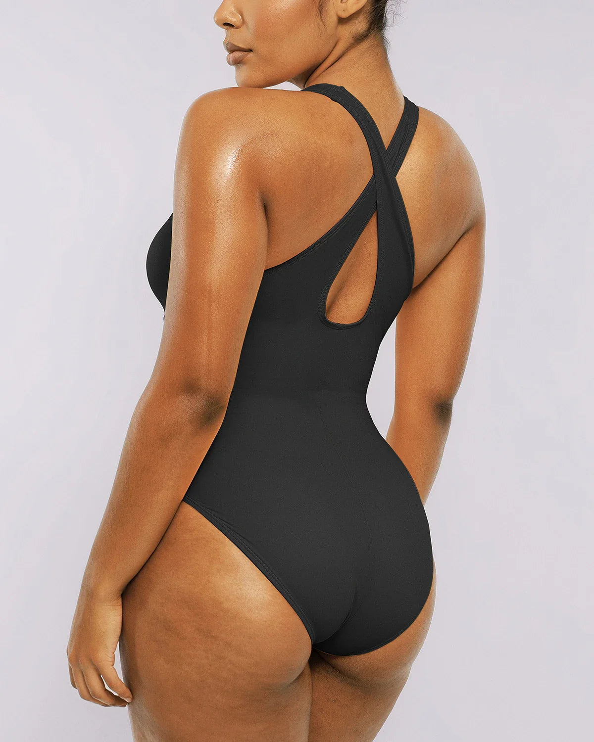 Plunge Corset Tummy Control Shaping Swimsuit