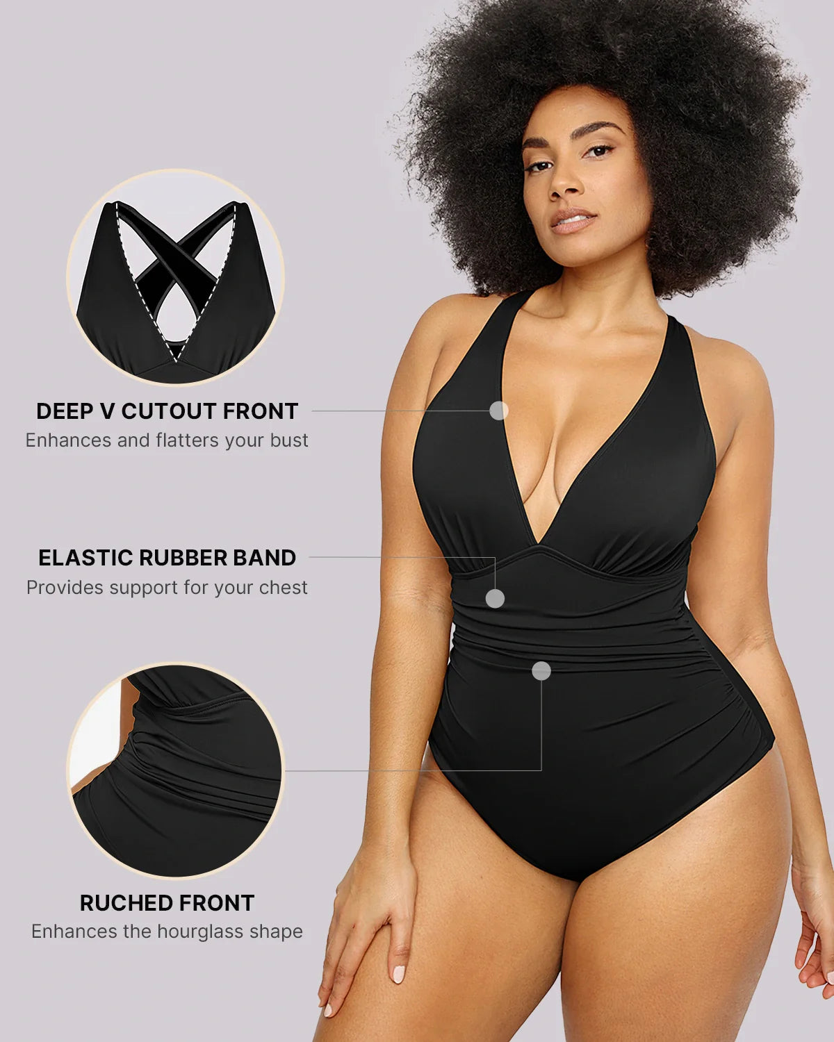 Sculpting Plunge Cutout Swimsuit