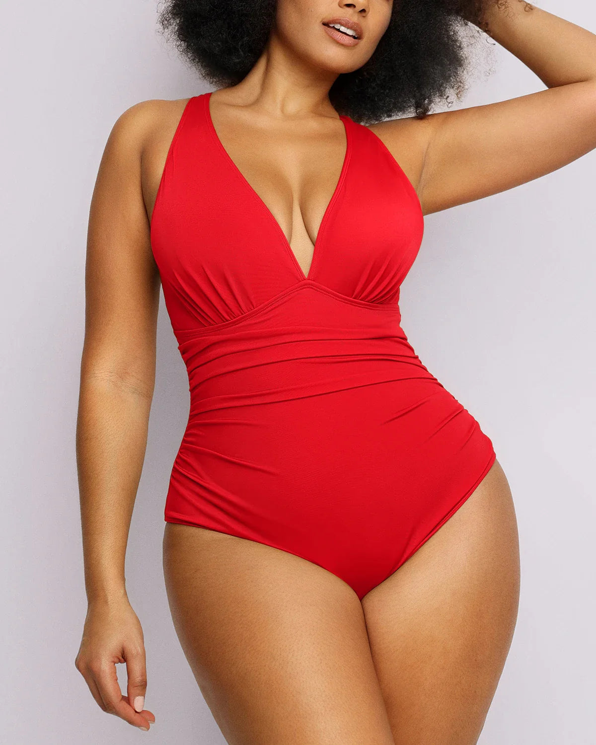 Sculpting Plunge Cutout Swimsuit