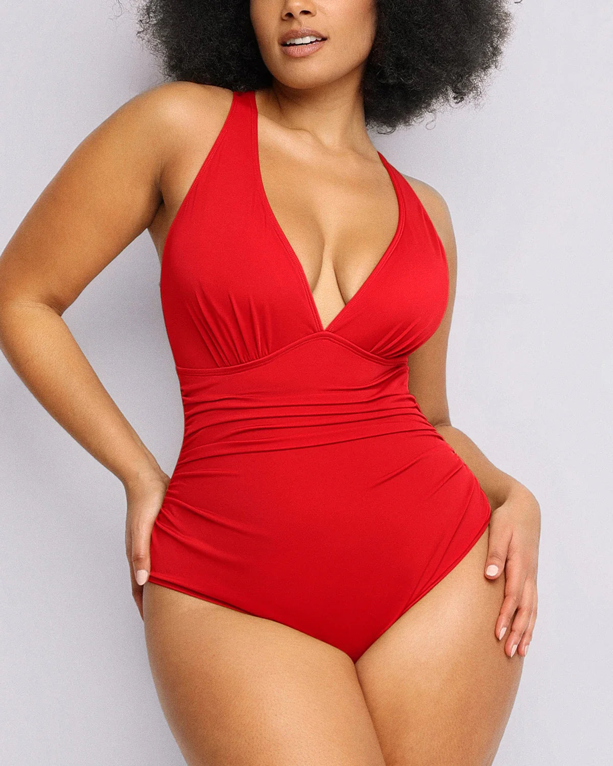 Sculpting Plunge Cutout Swimsuit