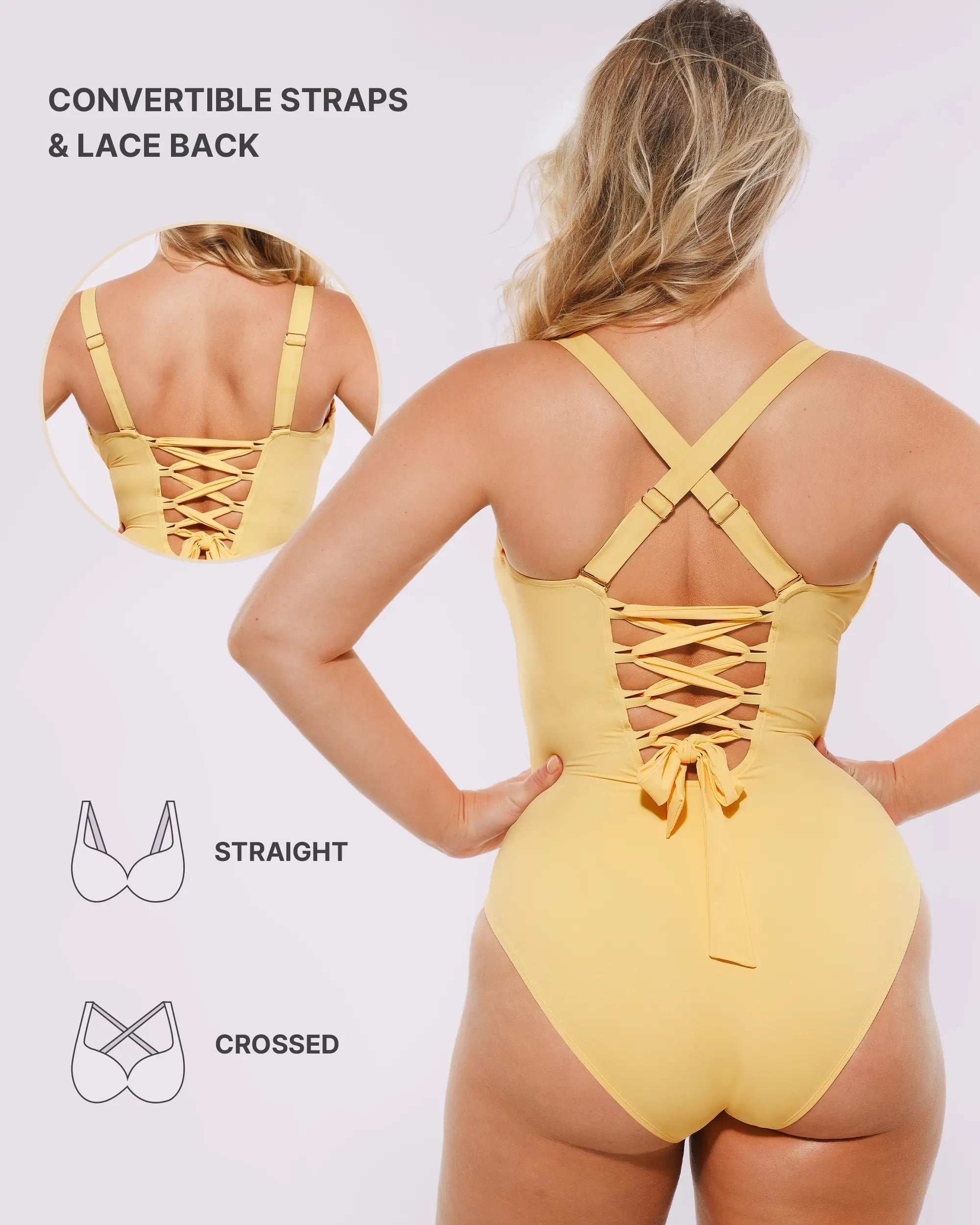 Sculpting Ruched V-Neck Shaping Swimsuit