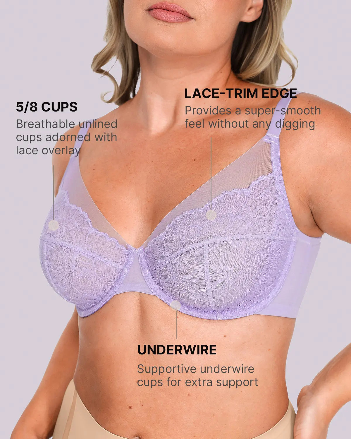 Lace Underwired Uplift Bra for Enhanced Support